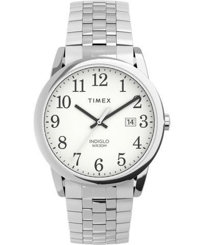 TW2V40000JT Easy Reader® 38mm Stainless Steel Expansion Band Watch with Perfect Fit primary image