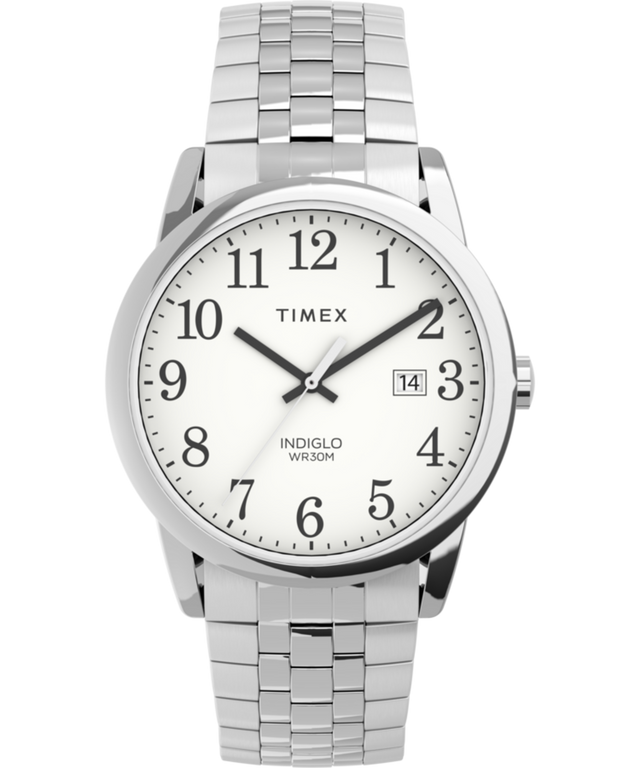 TW2V40000JT Easy Reader® 38mm Stainless Steel Expansion Band Watch with Perfect Fit primary image