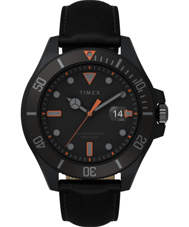 Harborside Coast 43mm Leather Strap Watch