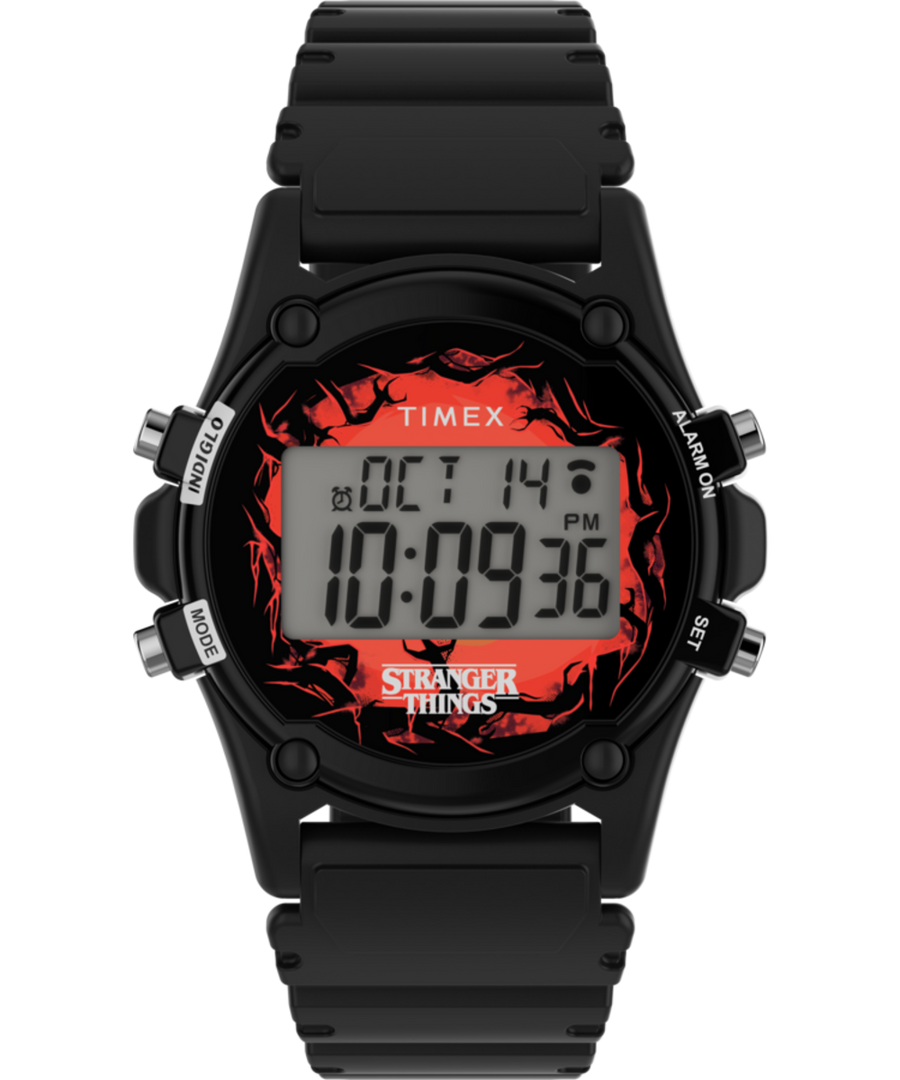 TW2V51000YB Timex Atlantis x Stranger Things 40mm Resin Strap Watch in Black primary image