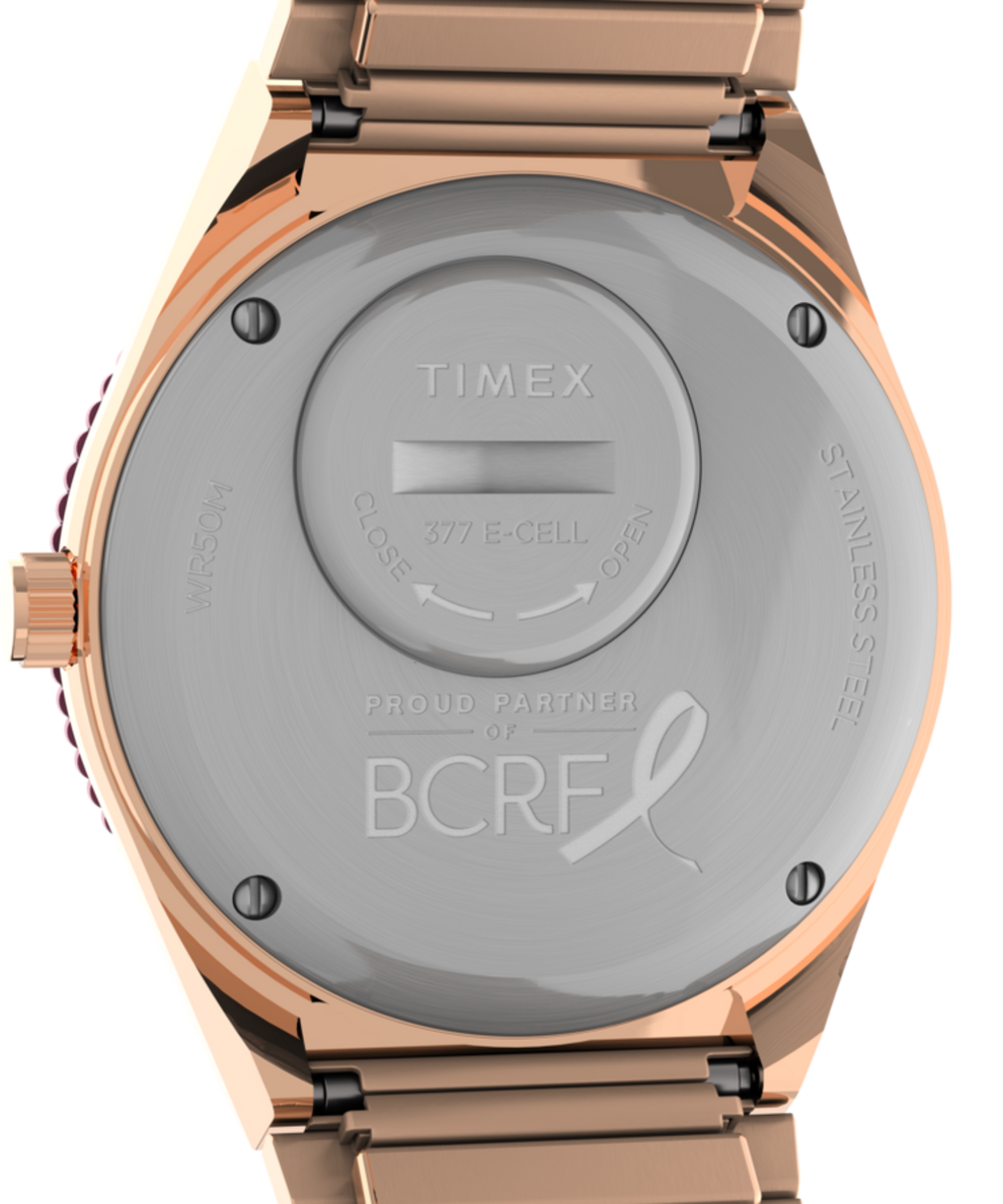 TW2V52700VQ Q Timex x BCRF 36mm Stainless Steel Bracelet Watch caseback image