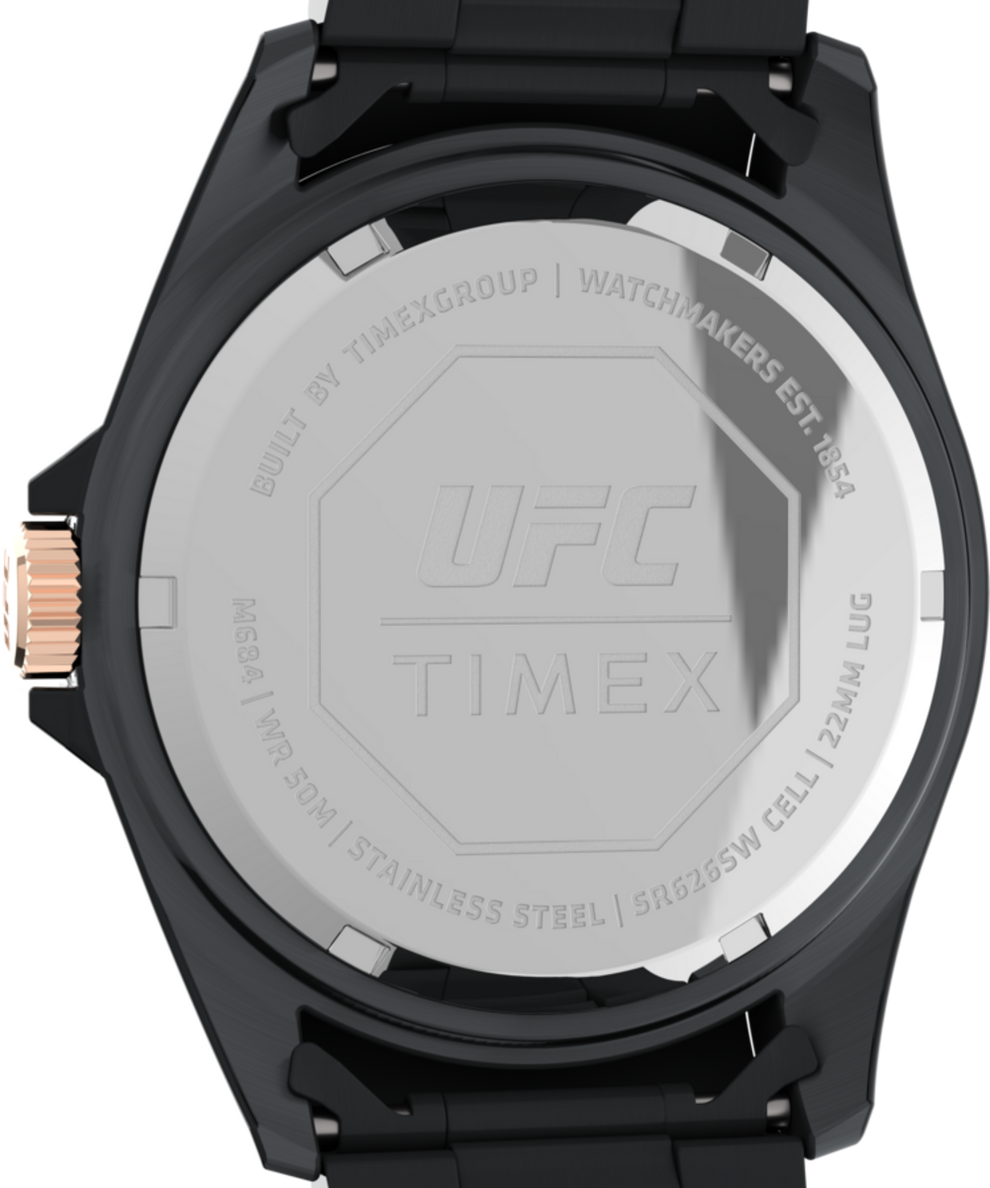TW2V56800JR Timex UFC Debut 42mm Stainless Steel Bracelet Watch caseback image