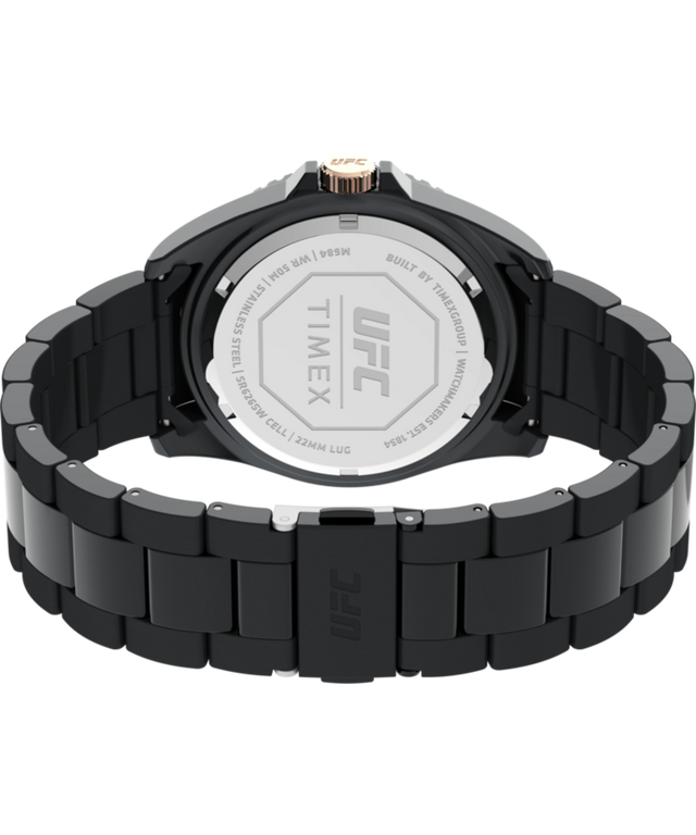 TW2V56800JR Timex UFC Debut 42mm Stainless Steel Bracelet Watch back (with strap) image