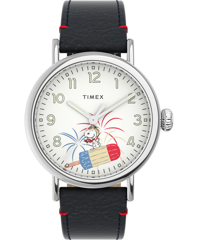 Timex Standard x Peanuts Featuring Snoopy Fireworks 40mm Leather