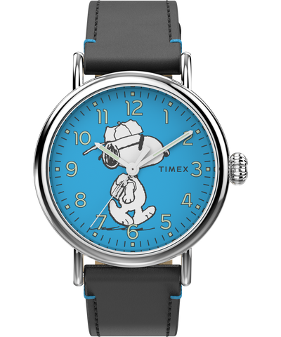 TW2V60600VQ Timex Standard x Peanuts Featuring Snoopy Back to School 40mm Leather Strap Watch primary image