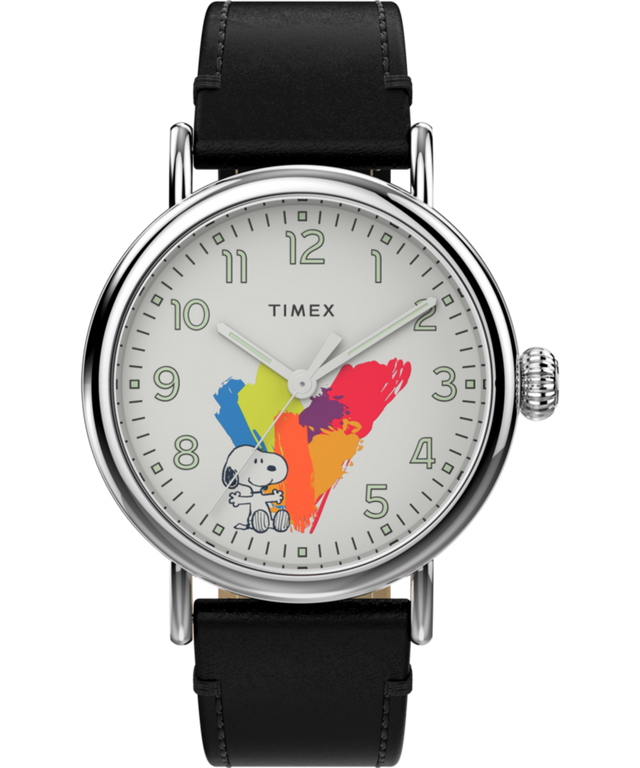 TW2V60900VQ Timex Standard x Peanuts Dream in Color 40mm Leather Strap Watch primary image