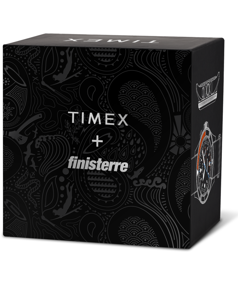 TW2V62500JR Timex x Finisterre 41mm Fabric Strap Watch in Black alternate 2 image