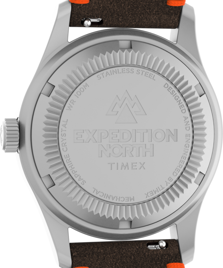 Expedition North® Field Mechanical 38mm Eco-Friendly Leather Strap Watch