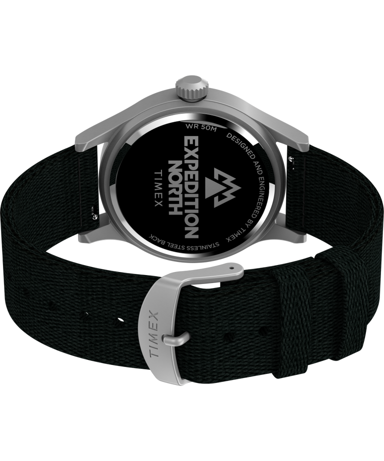 TW2V65700JR Expedition North® Sierra 40mm Recycled Materials Fabric Strap Watch back (with strap) image