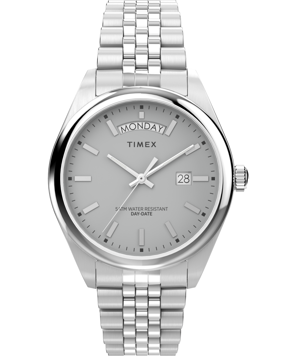 Legacy Day and Date 41mm Stainless Steel Bracelet Watch