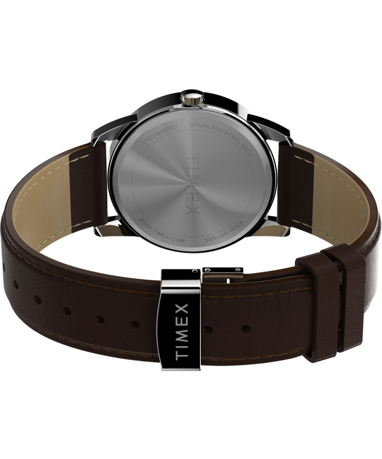 TW2V68700JT Easy Reader® 38mm One-Time Adjustable Leather Strap Watch back (with strap) image