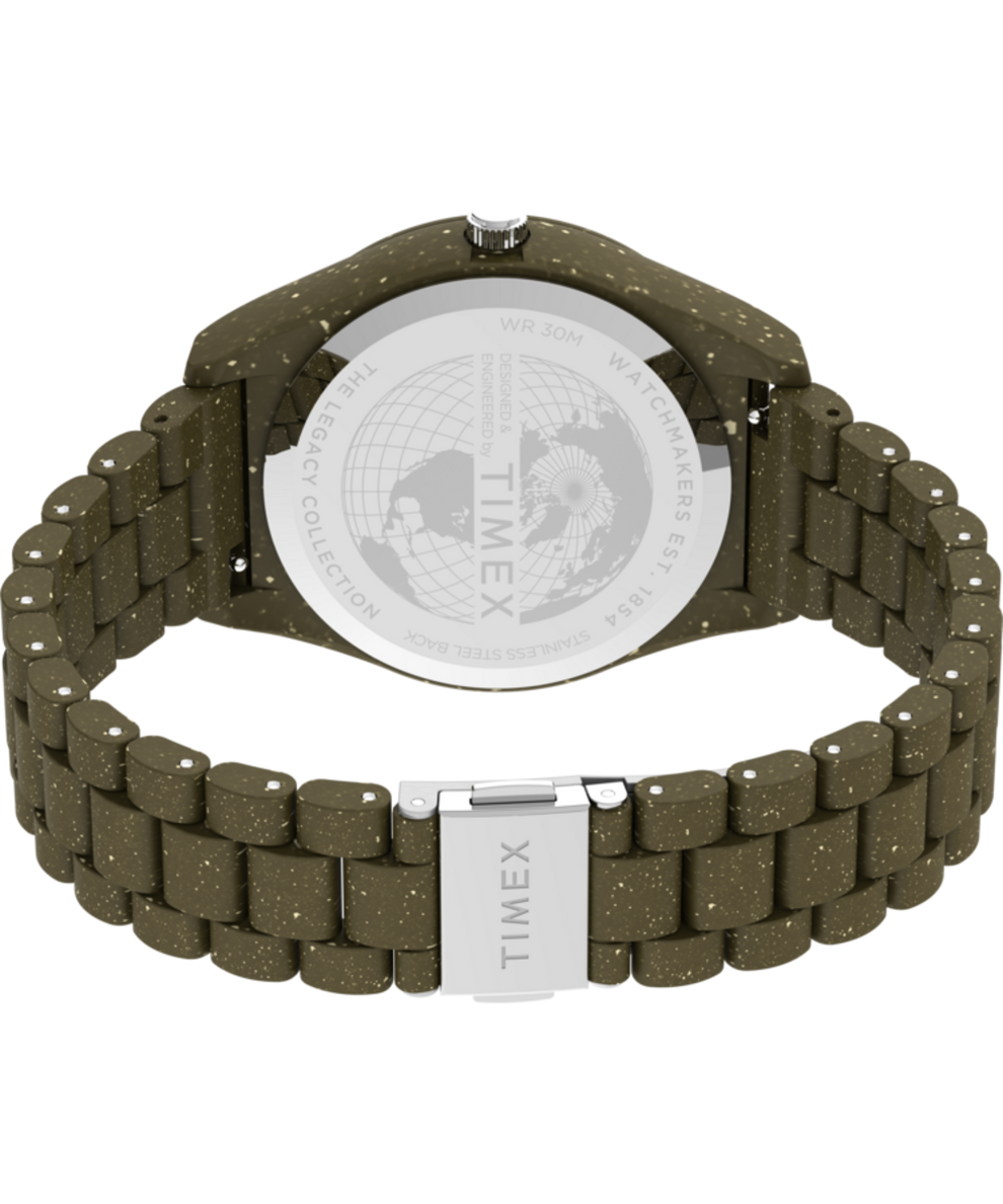 TW2V77100JR Legacy Ocean 42mm Recycled Plastic Bracelet Watch back (with strap) image