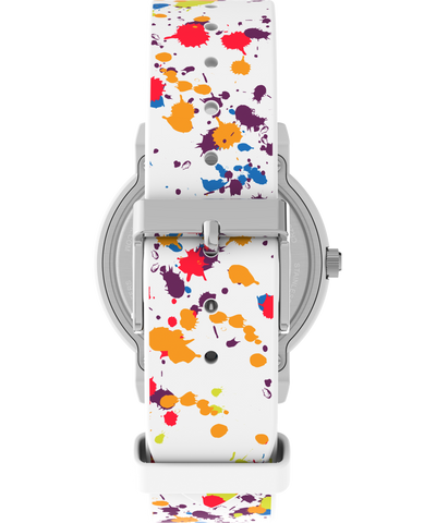 TW2V77600JT Timex X Peanuts Rainbow Paint 36mm Silicone Strap Watch strap image