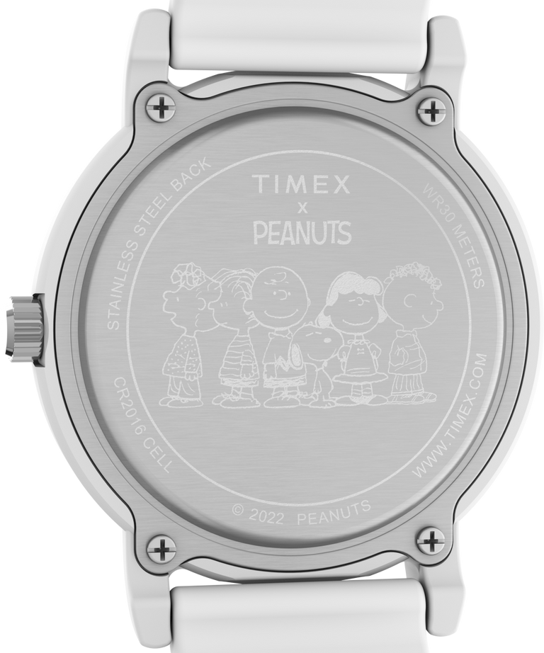 TW2V77600JT Timex X Peanuts Rainbow Paint 36mm Silicone Strap Watch caseback image