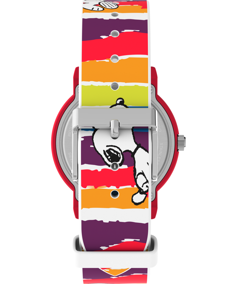 TW2V77700JT Timex X Peanuts Rainbow Paint 36mm Silicone Strap Watch strap image