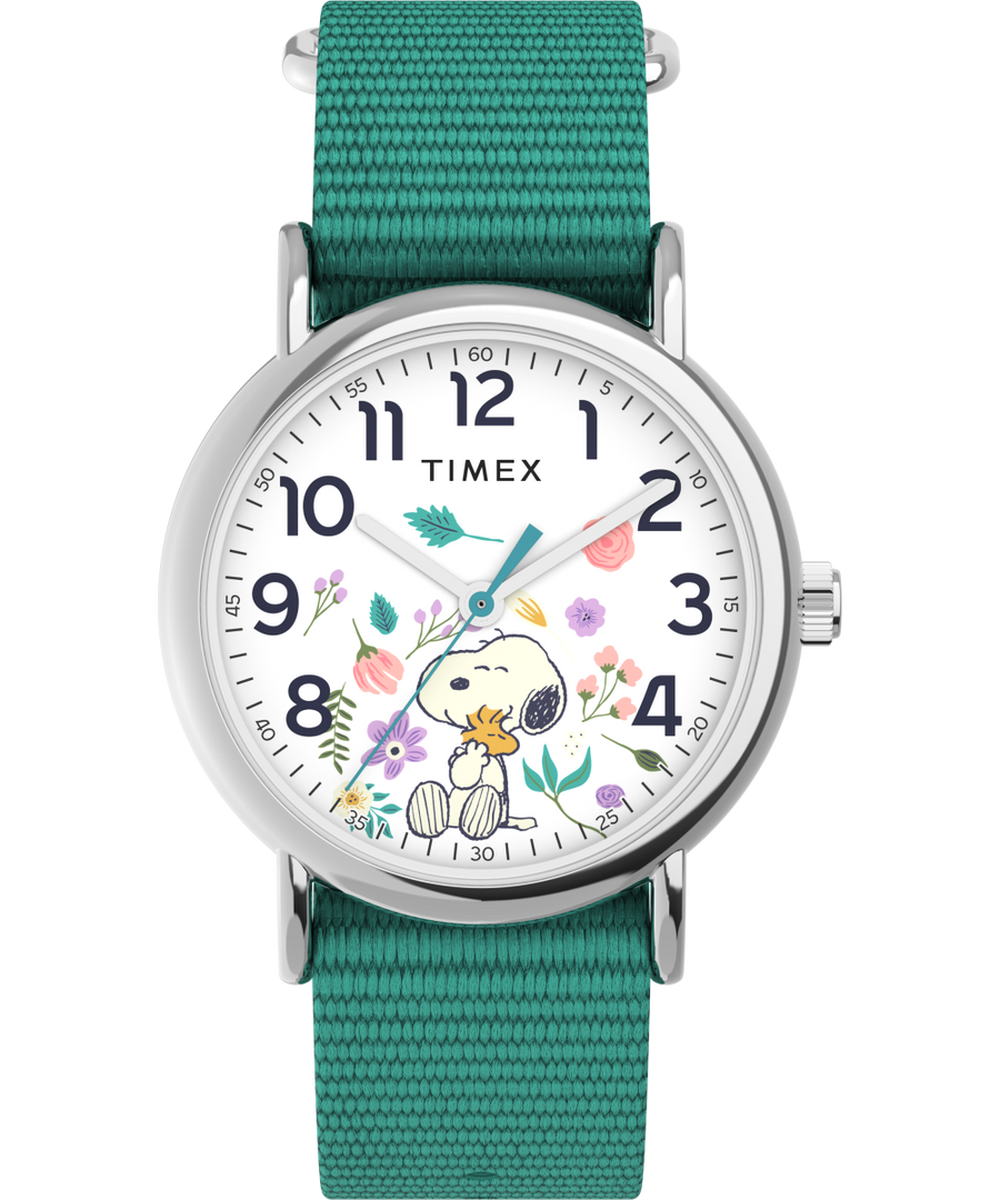 TW2V78000JT Timex Weekender X Peanuts In Bloom 38mm Fabric Strap Watch primary image