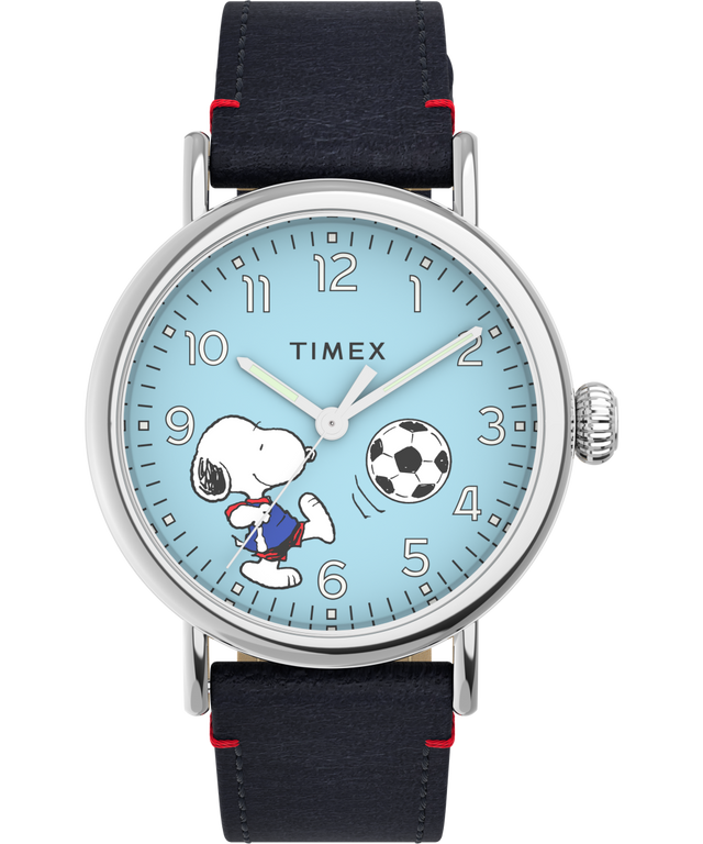 TW2V82000VQ Timex Standard x Peanuts Featuring Snoopy Soccer 40mm Leather Strap Watch primary image