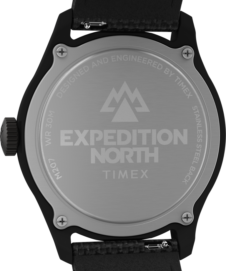 TW2W23400 Expedition North® Traprock 43mm Eco-Friendly Fabric Strap Watch Caseback Image