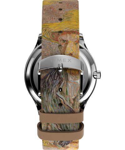 TW2W25100 Timex x The MET Van Gogh 40mm Leather Strap Watch Strap Image