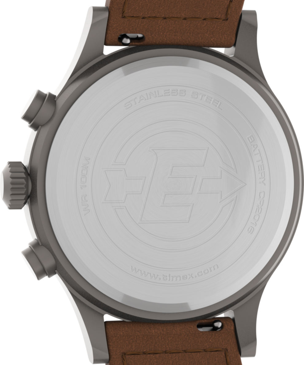 TW4B261009J Expedition Scout 42mm Leather Strap Watch in Brown caseback image