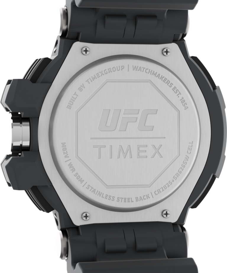 TW5M51900JR Timex UFC Combat 53mm Resin Strap Watch in Gray caseback image