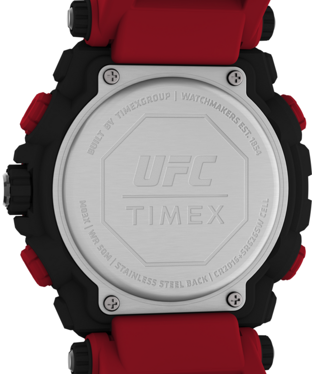 TW5M53000JR Timex UFC Impact 50mm Resin Strap Watch in Red caseback image
