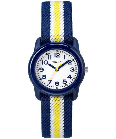 TW7C058009J TIMEX TIME MACHINES® 29mm Blue/Yellow Stripe Elastic Fabric Kids Watch primary image