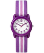 TW7C061009J TIMEX TIME MACHINES® 29mm Purple Stripe Elastic Fabric Kids Watch primary image
