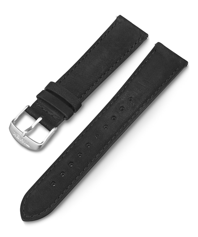 20mm Quick Release Leather Strap in Black