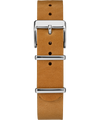 18mm Leather Slip-Thru Double Layer Strap in Tan