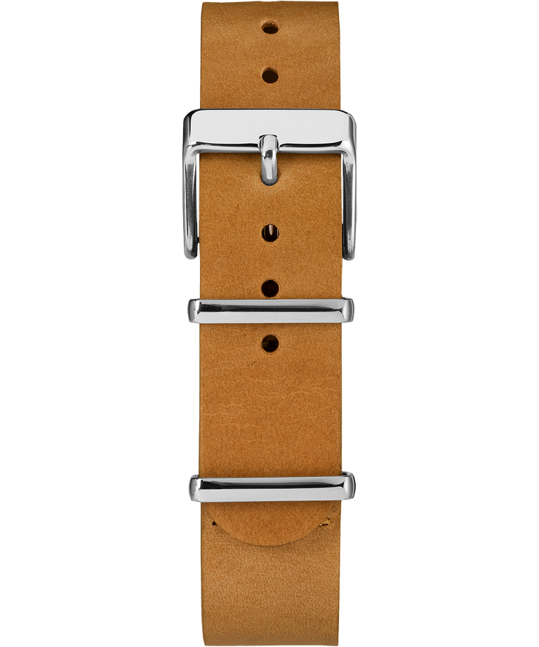 18mm Leather Slip-Thru Double Layer Strap in Tan