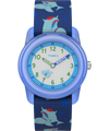 TW7C135009J TIMEX TIME MACHINES® 29mm Blue Shark Elastic Fabric Kids Watch primary image