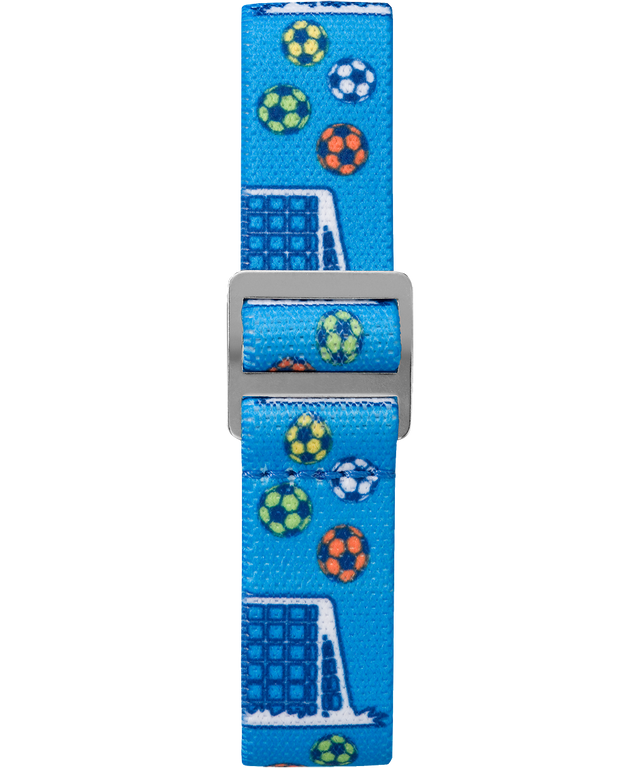 TW7C16500XY TIMEX TIME MACHINES® 29mm Blue Soccer Elastic Fabric Kids Watch strap image