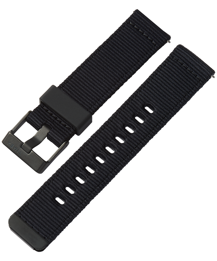 22mm Quick-Release Fabric Strap in Black