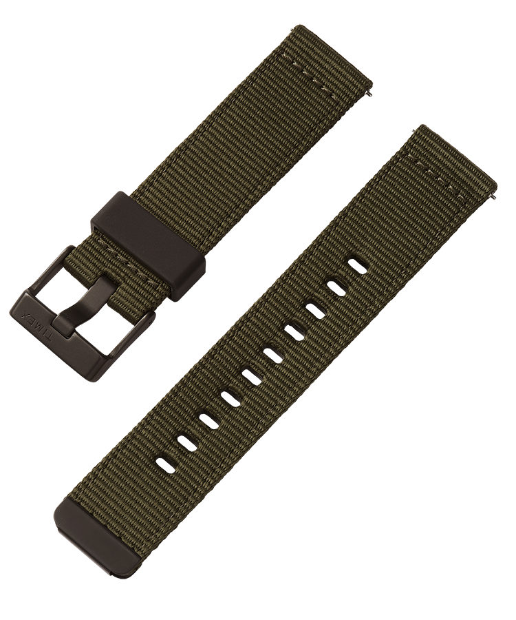 22mm Quick-Release Fabric Strap in Green