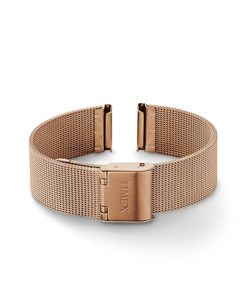 Rose Gold Stainless Steel Mesh 18 mm - Rose Gold Clasp