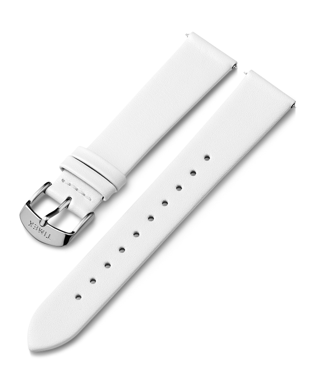 18mm Leather Strap in White
