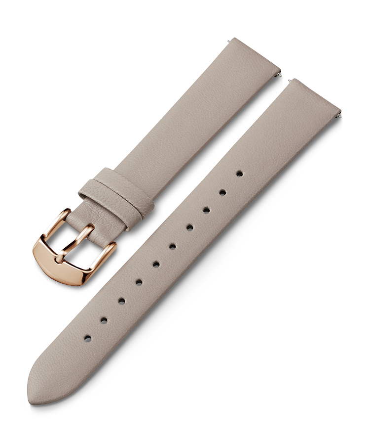 16mm Leather Strap in Gray