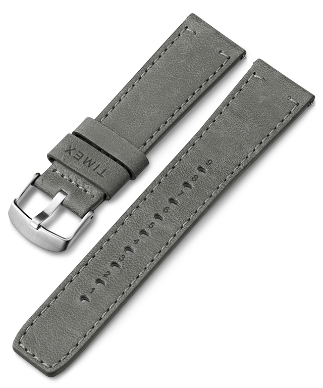 22mm Quick Release Leather Strap in Gray