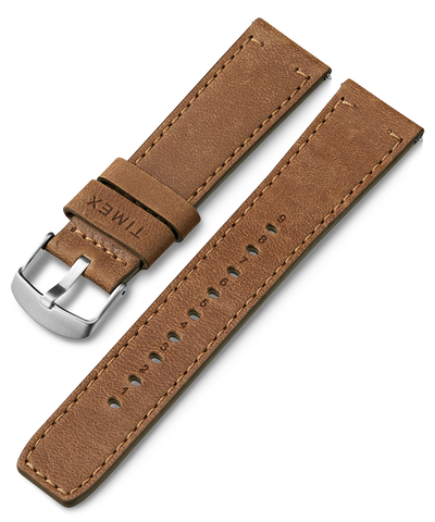 22mm Quick Release Leather Strap in Tan