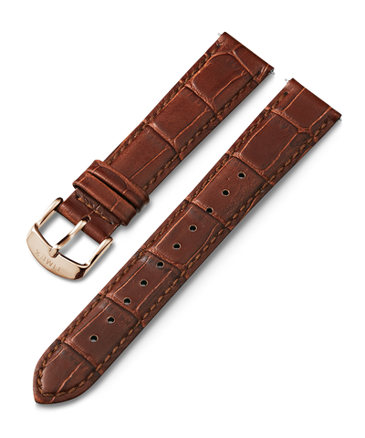 18mm Quick Release Leather Strap in Brown