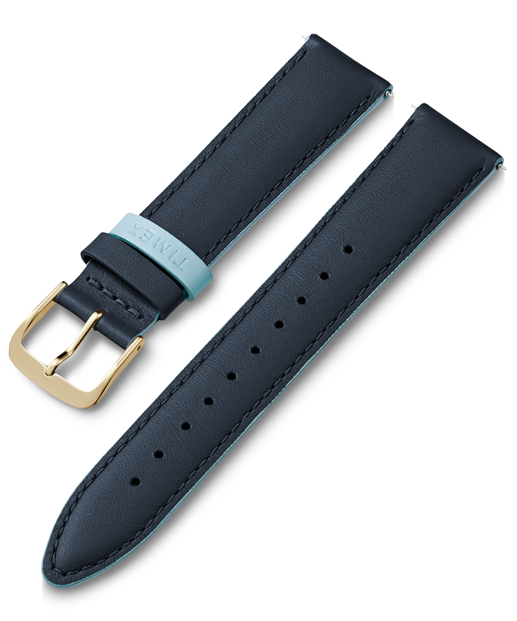 20mm Leather Strap in Blue