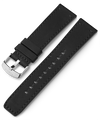 22mm Quick Release Leather Strap in Black