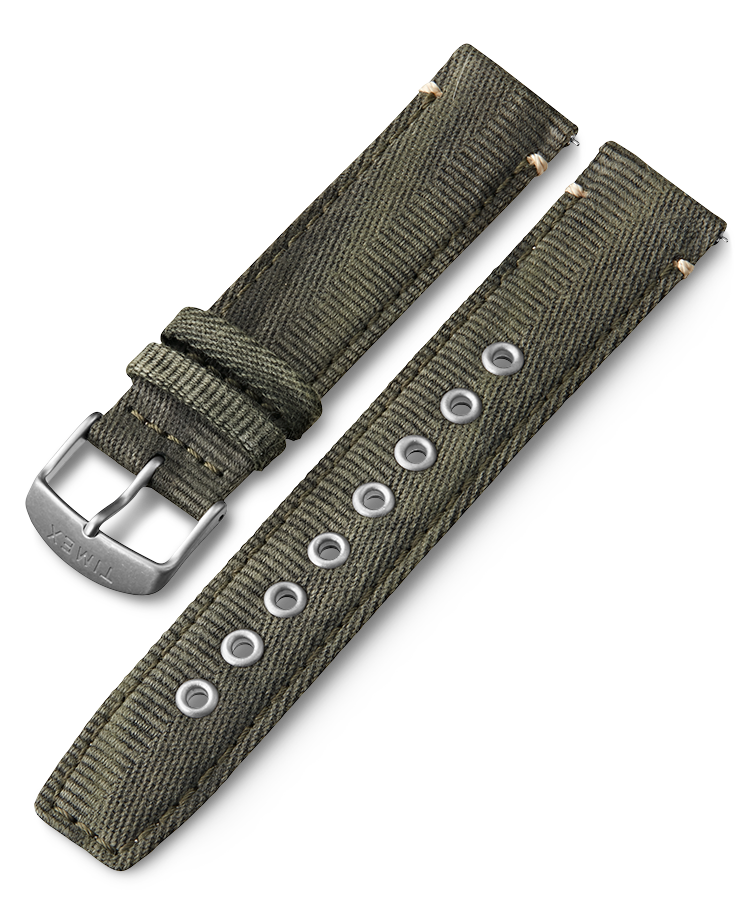 20mm Quick Release Fabric Strap in Green