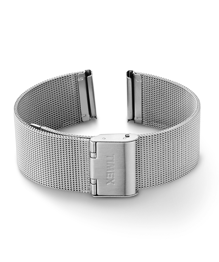18mm Quick Release Mesh Band in Silver-Tone