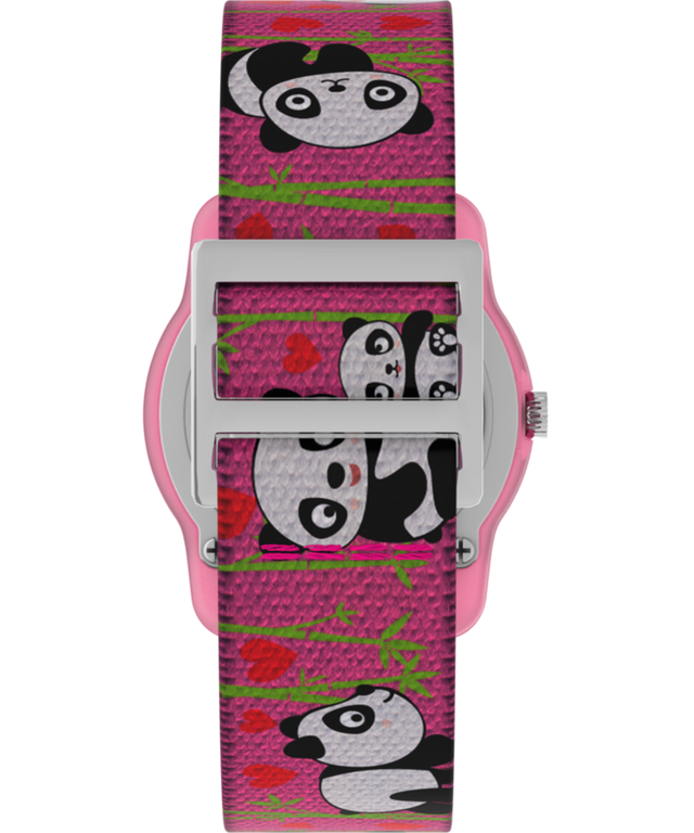 TW7C77100XY TIMEX TIME MACHINES® 29mm Pink Panda Elastic Fabric Kids Watch strap image