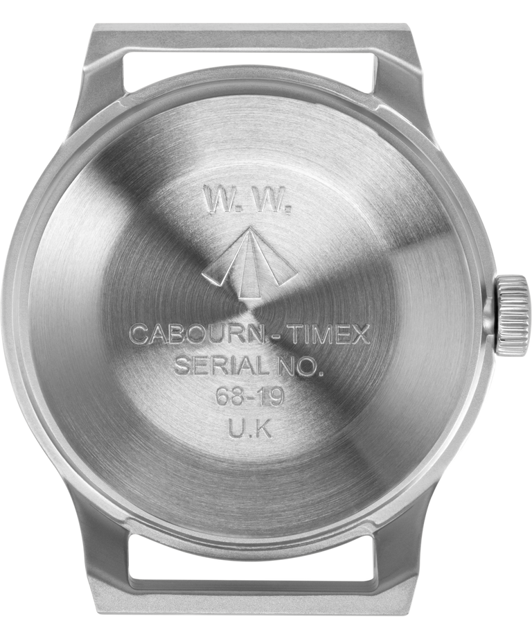TWG029700OE Timex X Nigel Cabourn 36mm Fabric Strap Watch Set in Tan caseback image