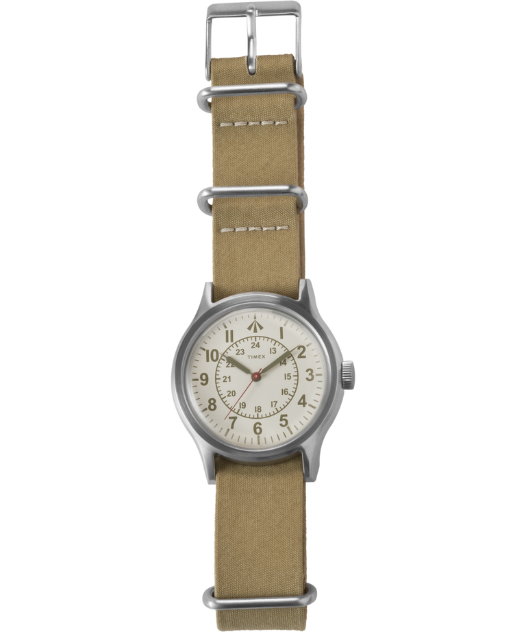 TWG029700OE Timex X Nigel Cabourn 36mm Fabric Strap Watch Set in Tan alternate image
