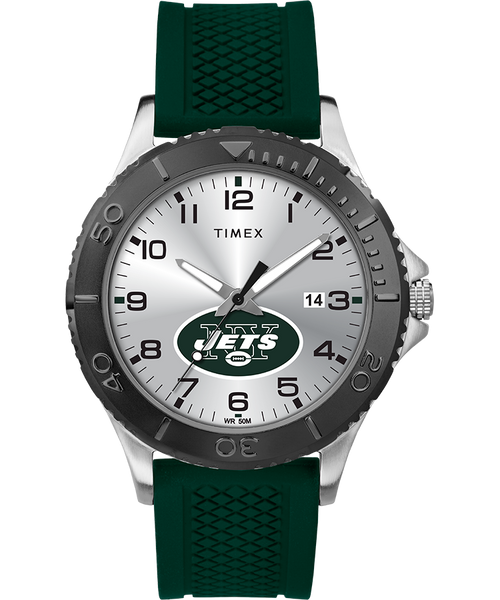 NY New York Jets Watch Mens Black SS Game Time Gladiator Wristwatch