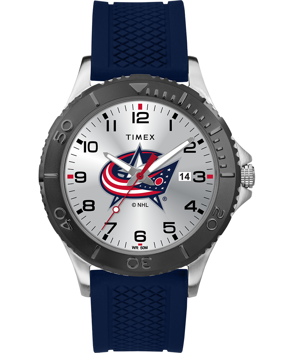 Columbus Blue Jackets Watch Timex Gamer Blue NHL Watch Tribute Timex US